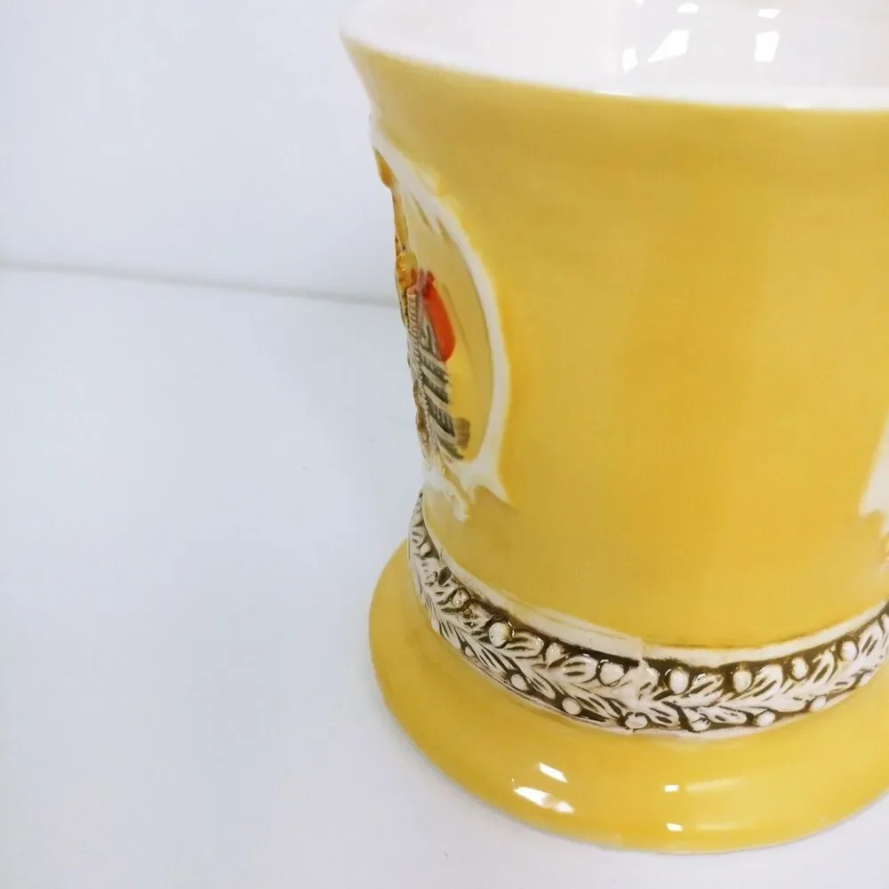 Busch Gardens 3D Castle mug cup yellow brown decorative detailed